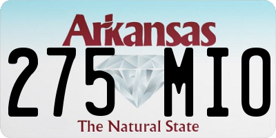 AR license plate 275MIO