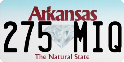 AR license plate 275MIQ
