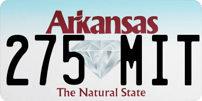 AR license plate 275MIT