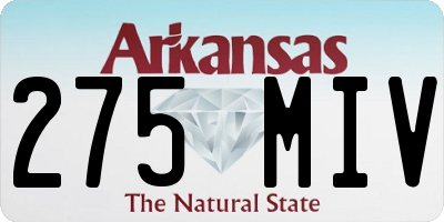 AR license plate 275MIV