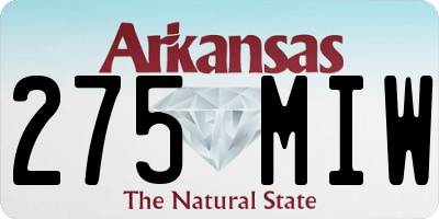 AR license plate 275MIW