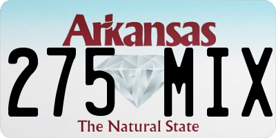 AR license plate 275MIX