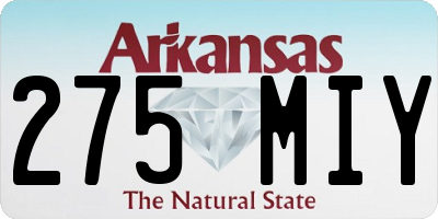 AR license plate 275MIY