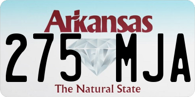 AR license plate 275MJA