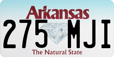 AR license plate 275MJI
