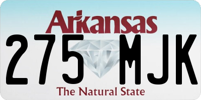 AR license plate 275MJK