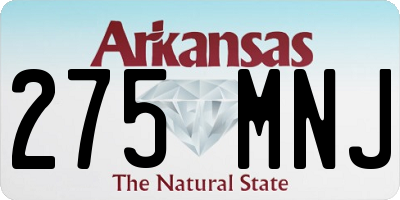 AR license plate 275MNJ