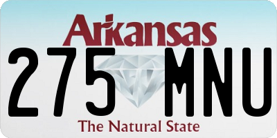 AR license plate 275MNU