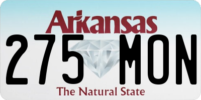 AR license plate 275MON