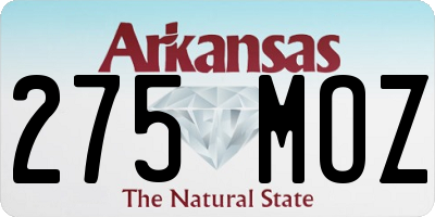 AR license plate 275MOZ
