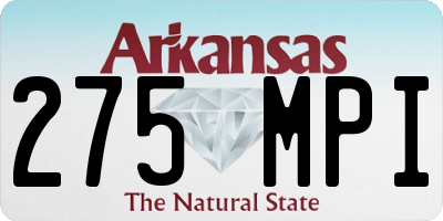 AR license plate 275MPI