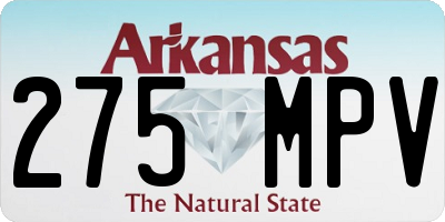 AR license plate 275MPV