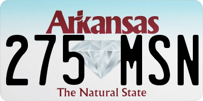 AR license plate 275MSN