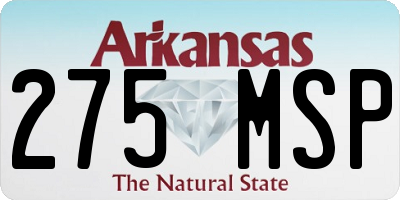 AR license plate 275MSP