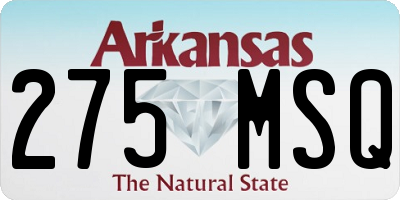 AR license plate 275MSQ