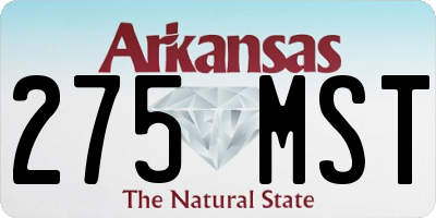 AR license plate 275MST