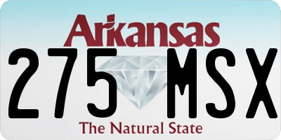 AR license plate 275MSX