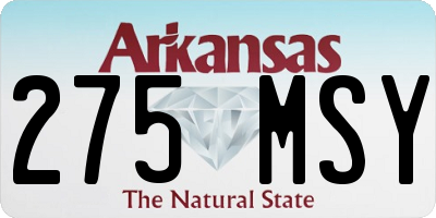AR license plate 275MSY