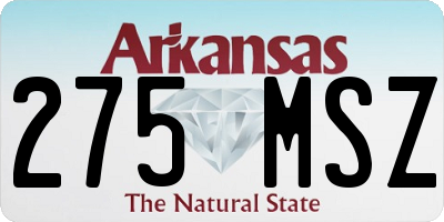 AR license plate 275MSZ