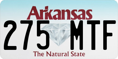 AR license plate 275MTF