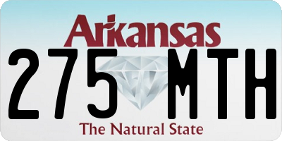 AR license plate 275MTH