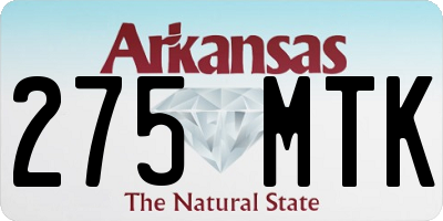 AR license plate 275MTK