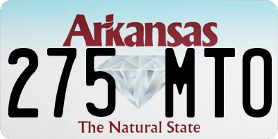 AR license plate 275MTO