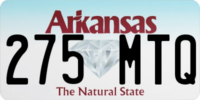 AR license plate 275MTQ