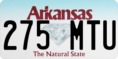 AR license plate 275MTU