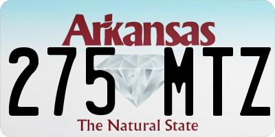 AR license plate 275MTZ