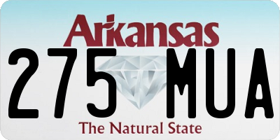 AR license plate 275MUA