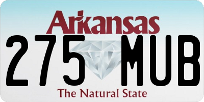 AR license plate 275MUB
