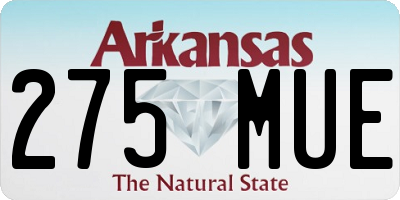 AR license plate 275MUE