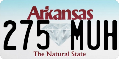 AR license plate 275MUH