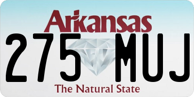 AR license plate 275MUJ