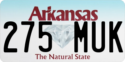 AR license plate 275MUK