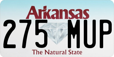 AR license plate 275MUP