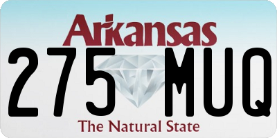 AR license plate 275MUQ