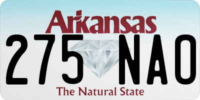 AR license plate 275NAO
