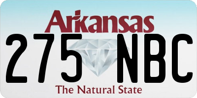 AR license plate 275NBC