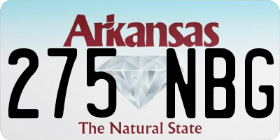 AR license plate 275NBG