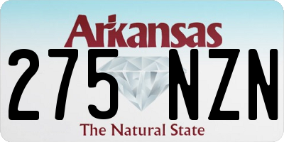 AR license plate 275NZN