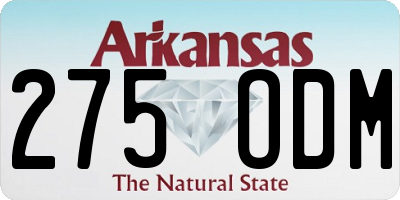 AR license plate 275ODM