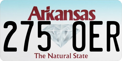 AR license plate 275OER