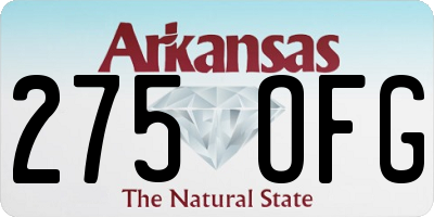 AR license plate 275OFG