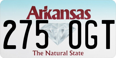 AR license plate 275OGT