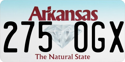 AR license plate 275OGX