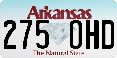 AR license plate 275OHD