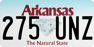 AR license plate 275UNZ