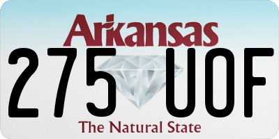AR license plate 275UOF
